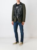 腰带扣机车夹克