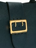 buckled closure shoulder bag
