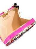 tasseled boucle clutch