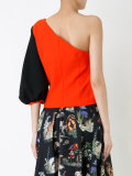 colour block one sleeve top