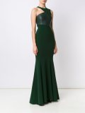 asymmetric neck gown 
