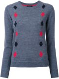 diamond intarsia jumper 