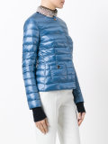 collarless down jacket