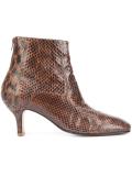 snakeskin effect ankle boots