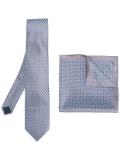 stitch print tie and pocket square set