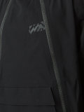 zip-detail hooded coat