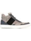 panel hi-top sneakers