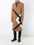 large plaid single breasted coat