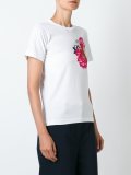flower chest print T-shirt
