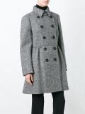 herringbone double breasted coat