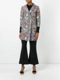 rose jacquard double breasted caot