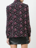 star print lavaliere blouse