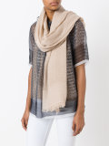 frayed trim scarf 