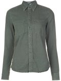 pocketed button down shirt