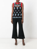 embroidered sheer top