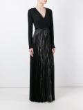 pleated wrap dress