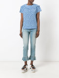 frilled star print blouse