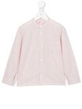 mandarin neck striped shirt