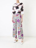 printed three-quarter sleeve blouse 
