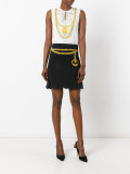 chain print fitted dress