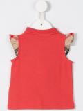 check cap sleeve polo shirt