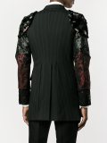 contrast sleeve blazer