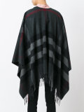 fringed knitted poncho