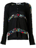 floral long sleeved henley