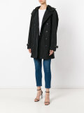 hooded trench coat