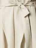 belted waterfall coat