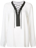 lace-up blouse