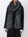 fringed striped scarf