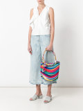 rainbow tassel tote