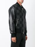 runway checked teddy jacket