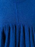 cropped pleated knitted top