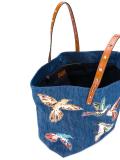 large bird print tote 