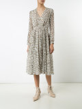 printed V-neck dress