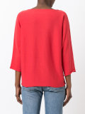 rolled edge knitted top