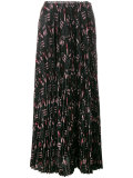 Love Blade print pleated skirt