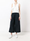 elasticated waist cropped trousers