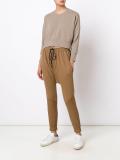 contrast stripe cropped sweatshirt