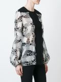 scalloped print blouse