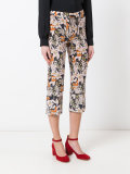3/4 length, floral print trousers