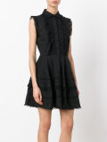 lace trim shirt dress