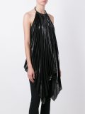 pleated asymmetric blouse
