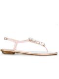 flower crystal embellished sandals 