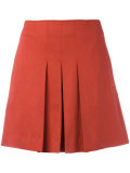 pleated mini skirt