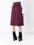 striped A-line skirt