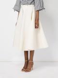 pleated midi skirt
