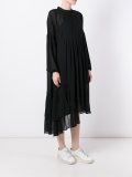 asymmetric ruffle shirt dress